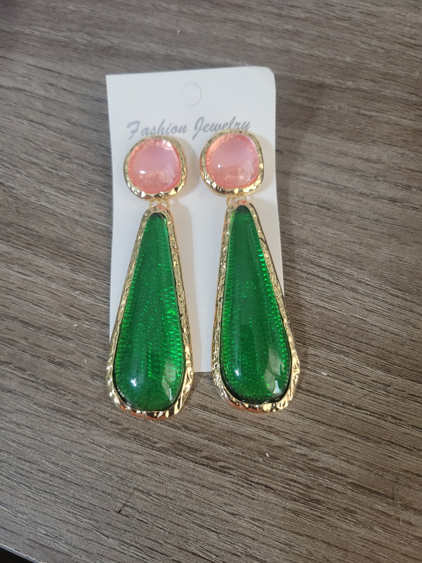 CHUNKY COLOR BLOCK HANG EARRINGS