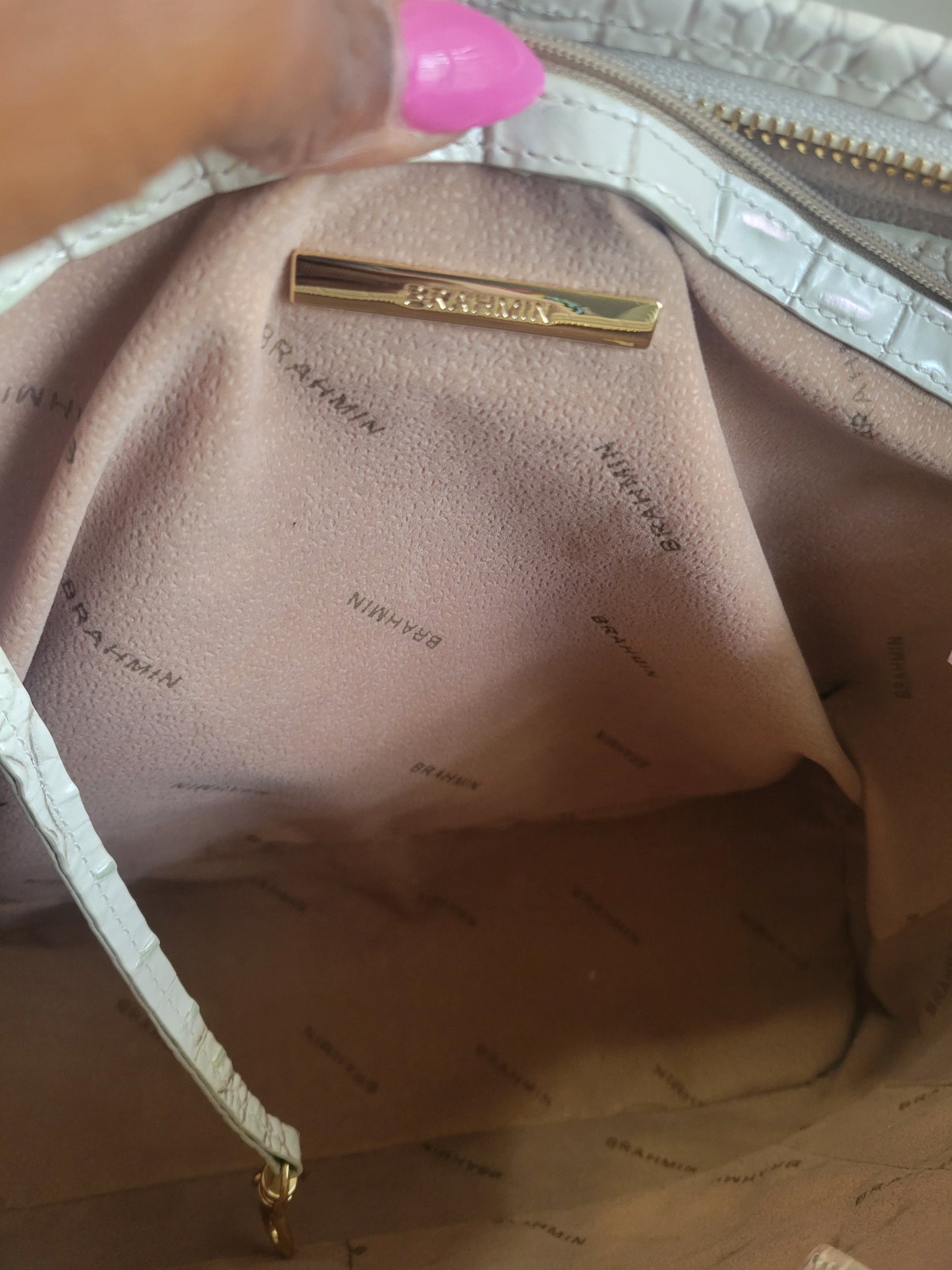 Authentic ombre leather satchel with matching wallet