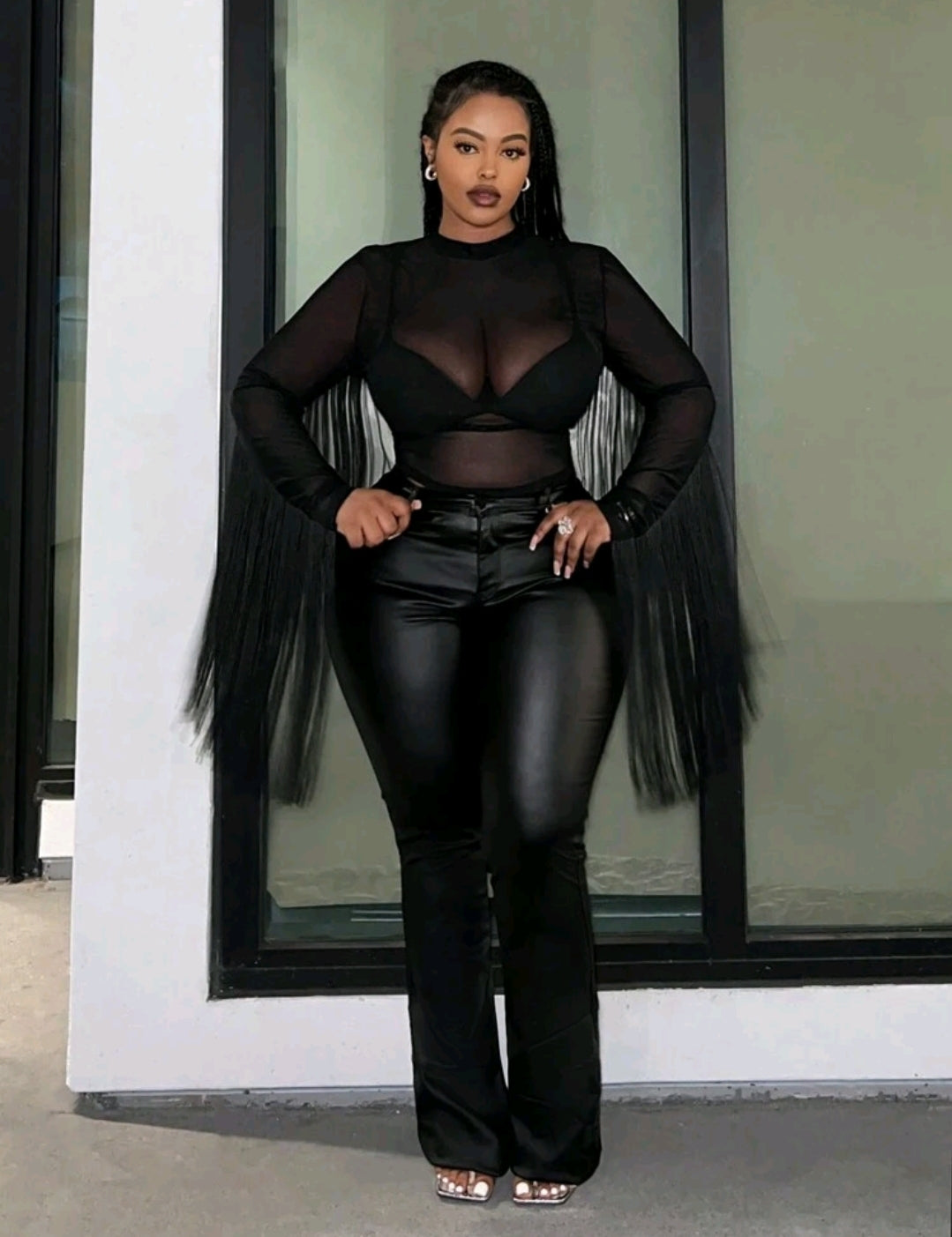 SHEER FRINGE TOP