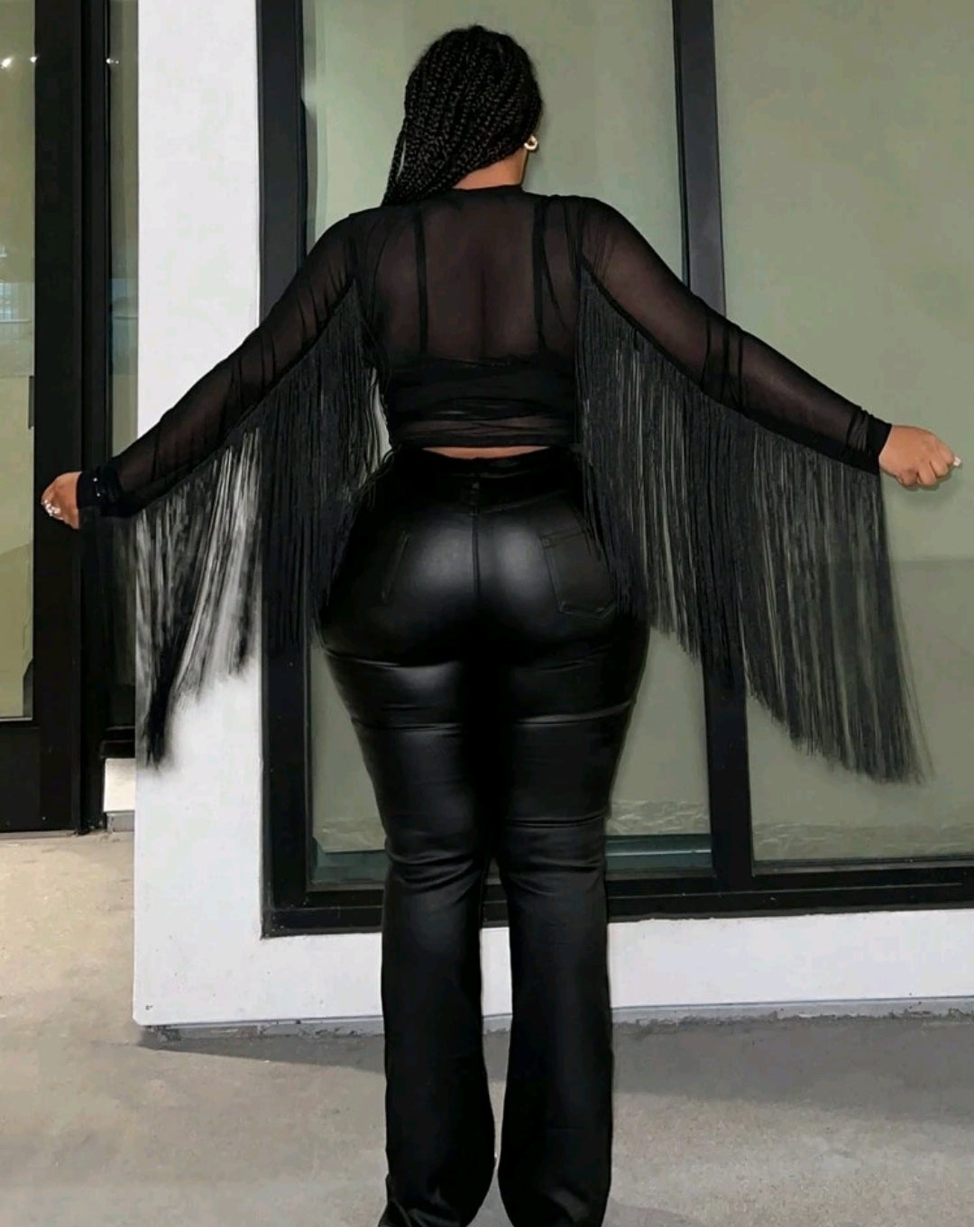 SHEER FRINGE TOP