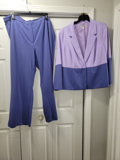 Size 20w two toned purple pant suit