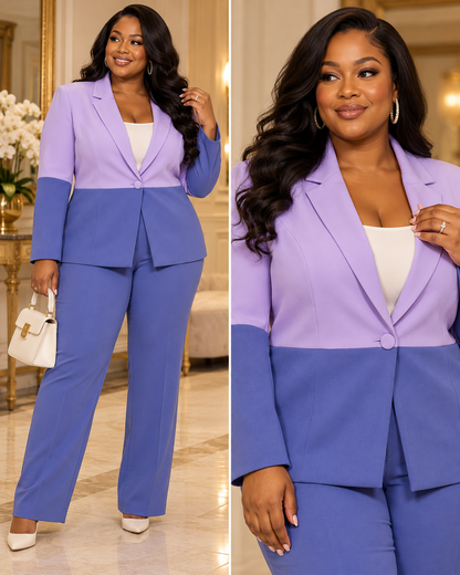 Size 20w two toned purple pant suit